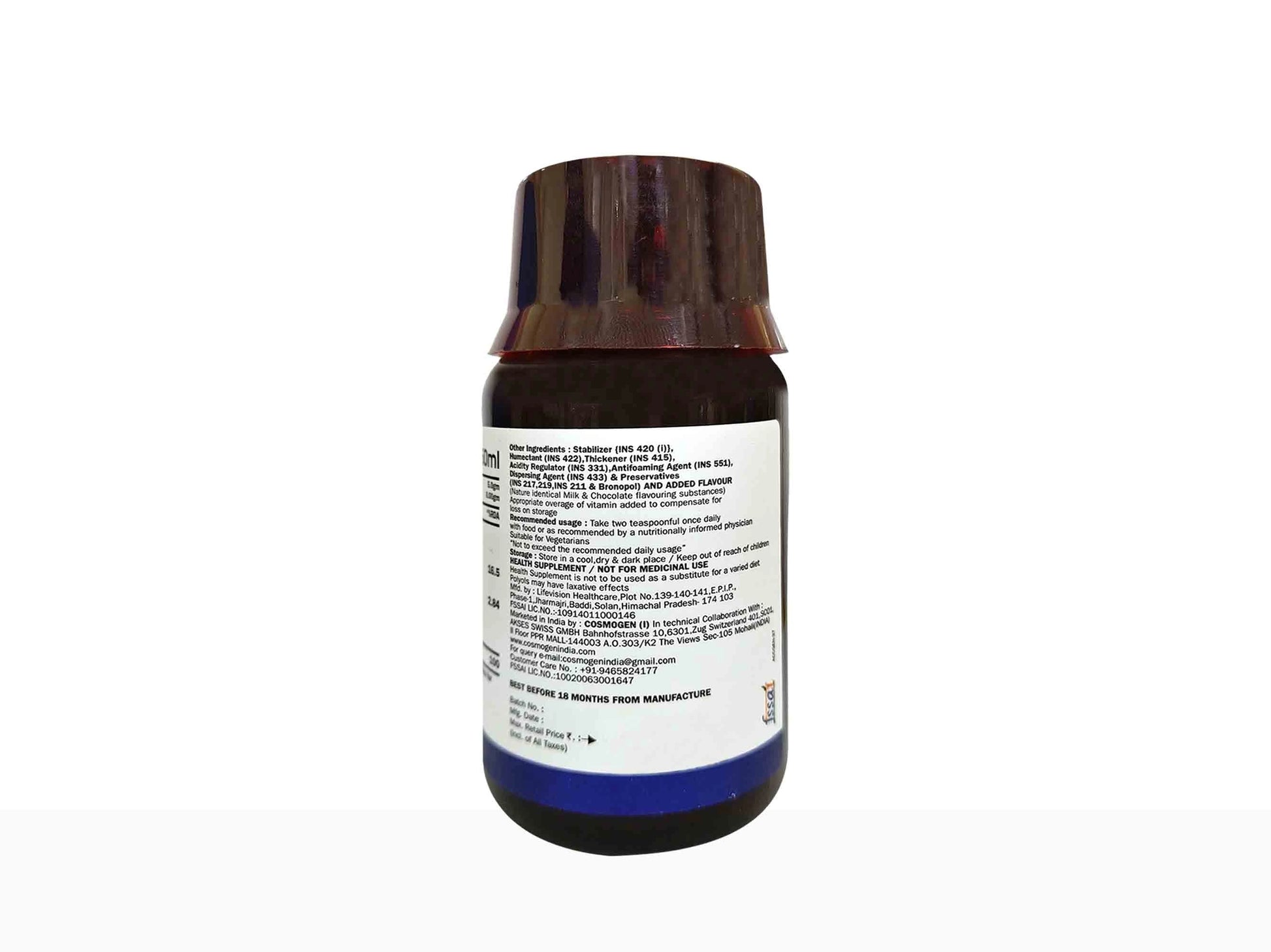 Aquared Aquamin and  Vitamin D3 Liquid Chocolate Flavour