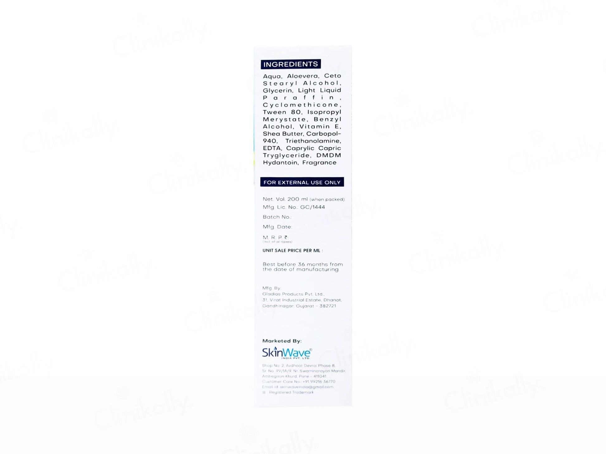 Aquarim Aloe Vera and  Vitamin E Skin Nourishing Lotion