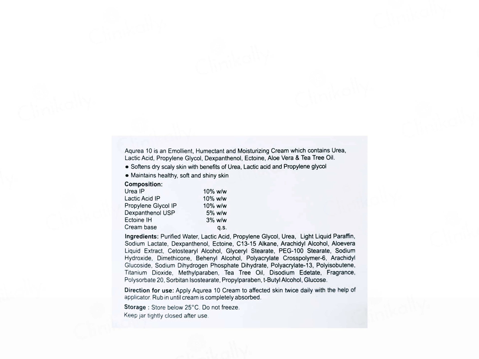 Aqurea 10 Moisturizing Urea Cream