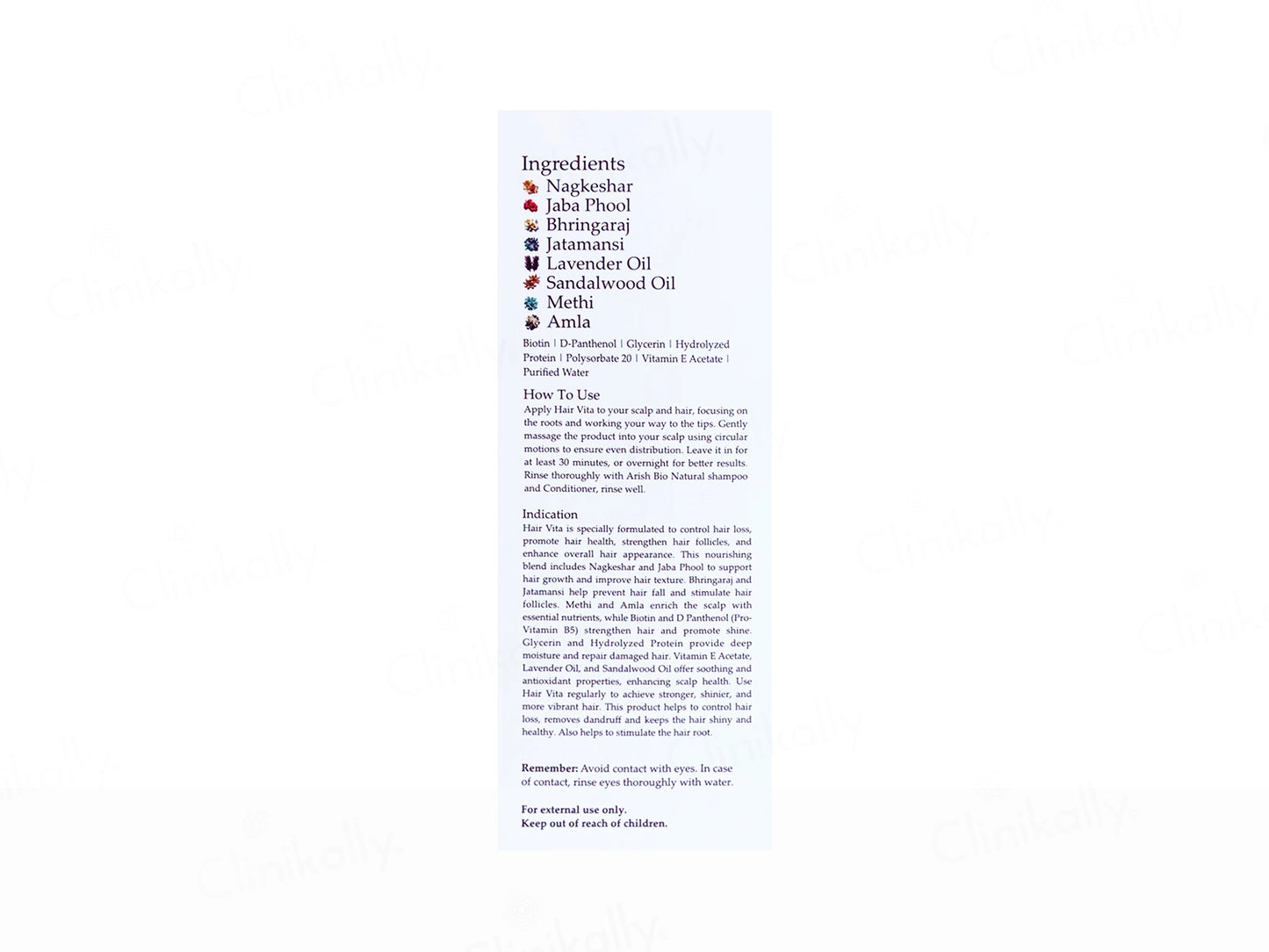 Arish Bio-Natural Hair Vita Hair Loss Control Serum