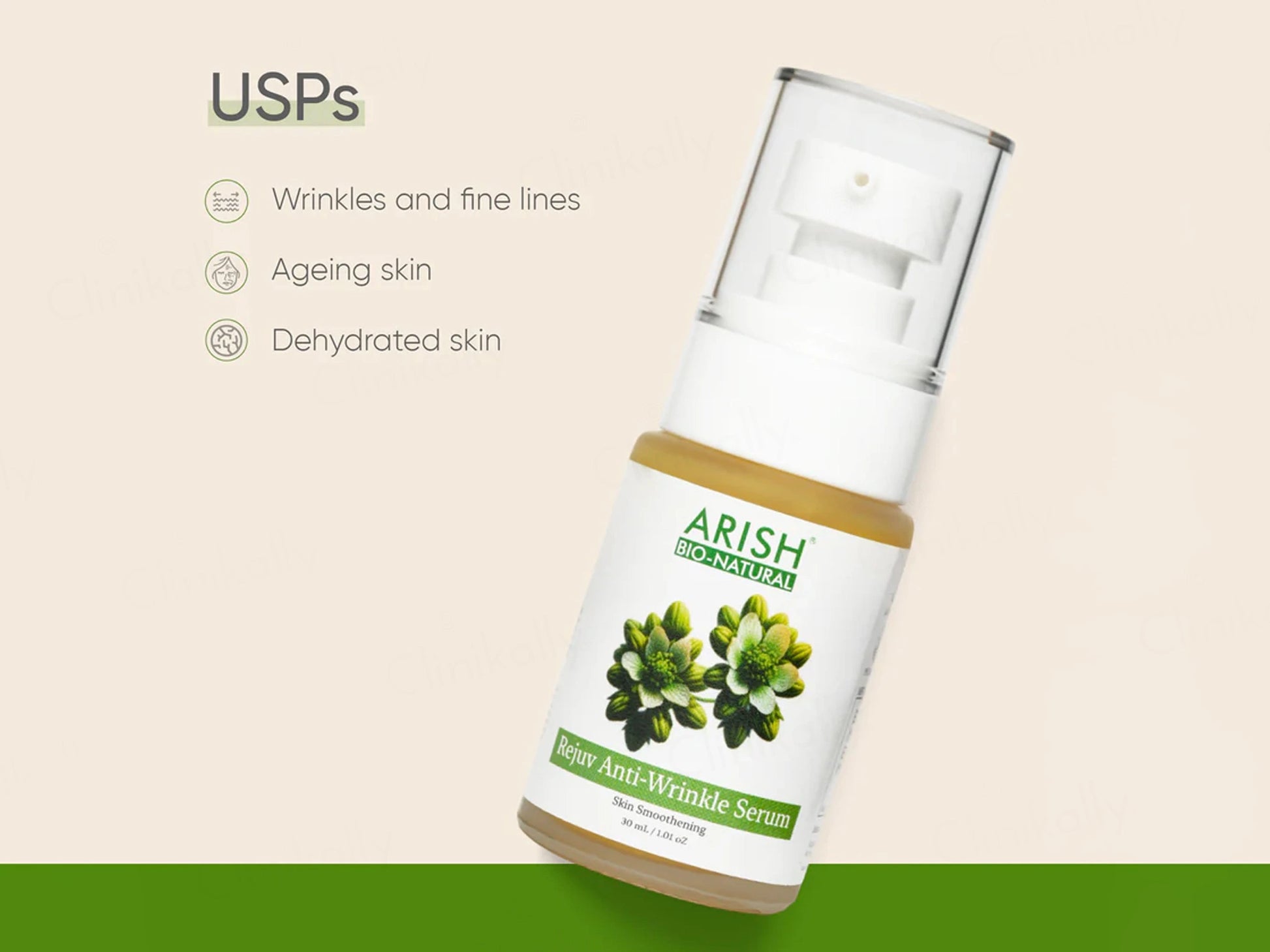 Arish Bio-Natural Rejuv Anti-Wrinkle Skin Smoothening Serum