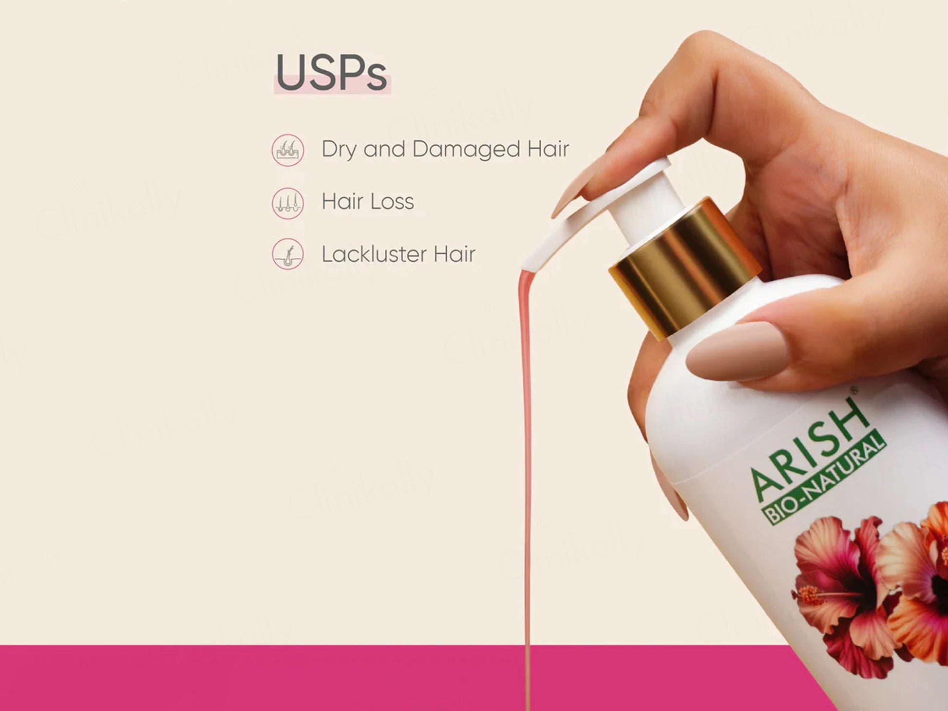 Arish Bio-Natural Satin Care Shampoo For Dry and  Damaged Hair