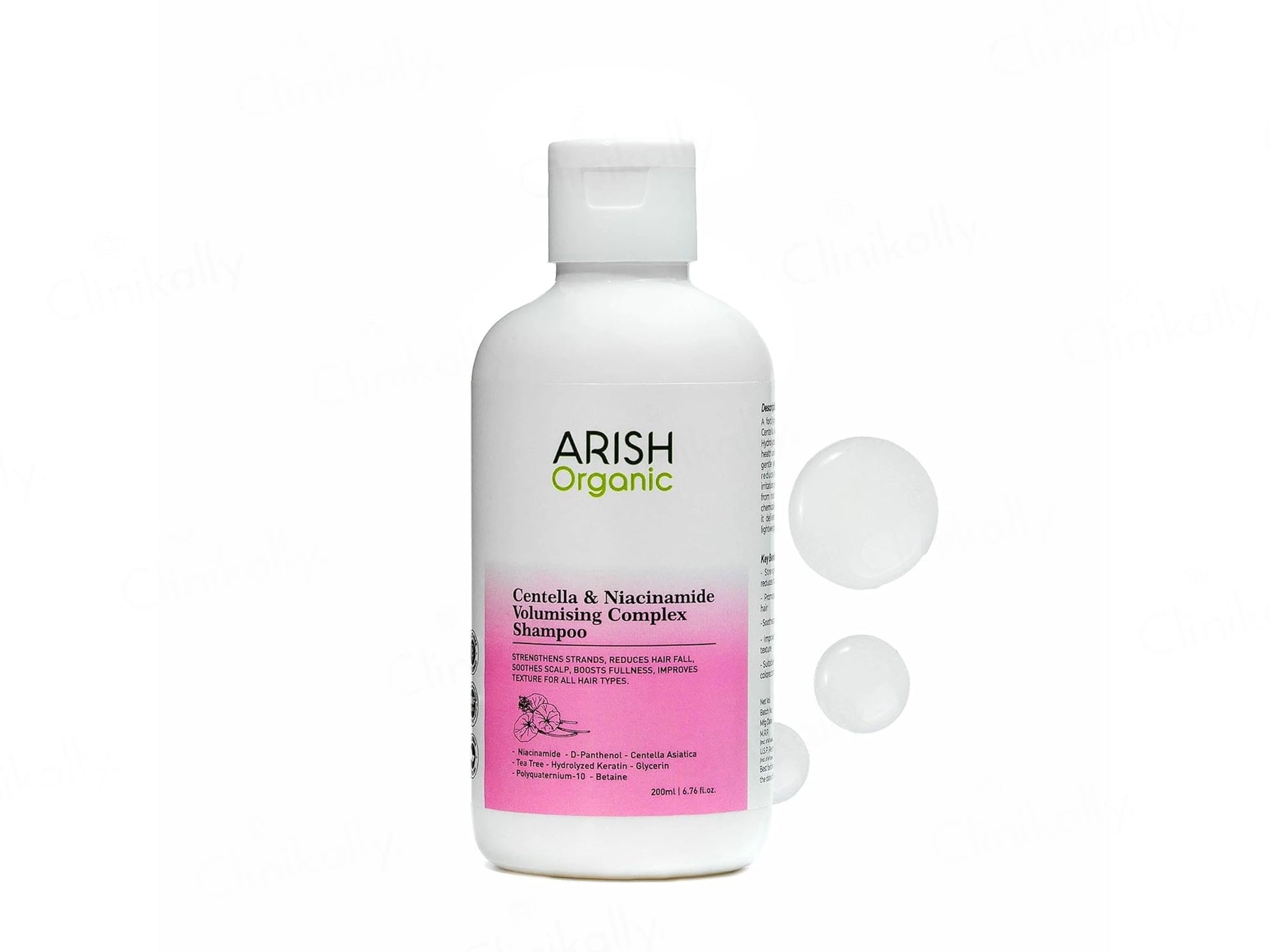 Arish Organic Centella and  Niacinamide Volumising Complex Shampoo