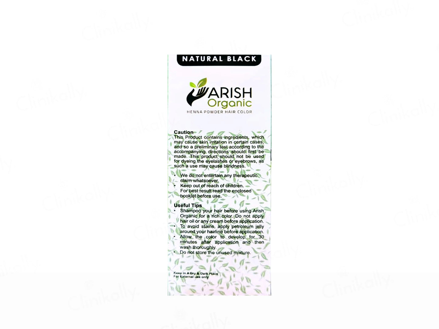 Arish Organic Henna Powder No Ammonia Herbal Hair Color Natural Black