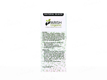 Arish Organic Henna Powder No Ammonia Herbal Hair Color Natural Black