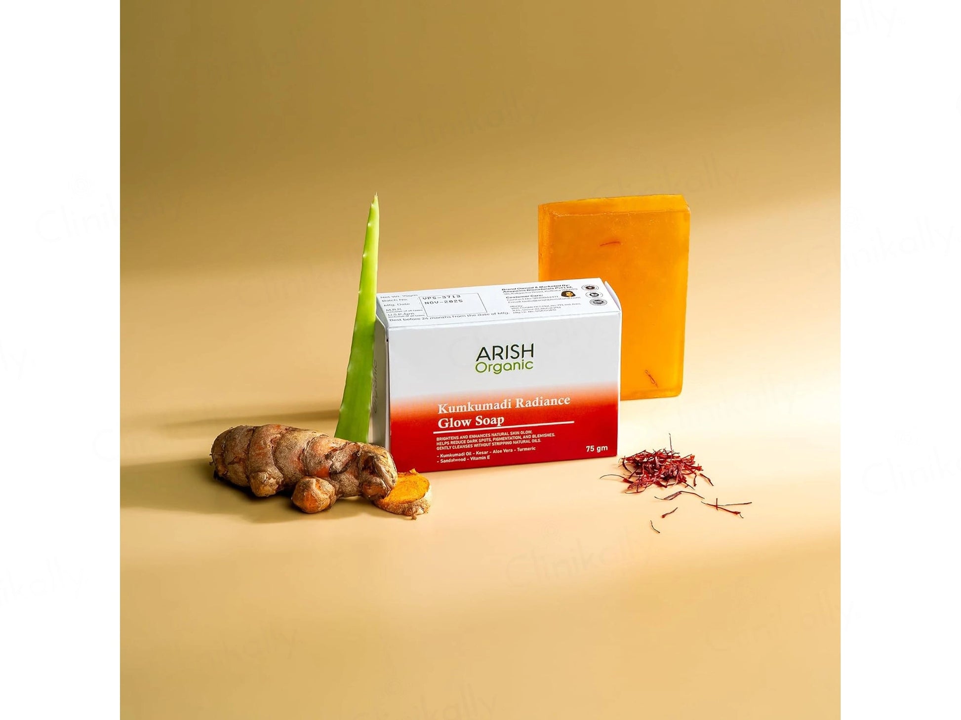 Arish Organic Kumkumadi Radiance Glow Soap