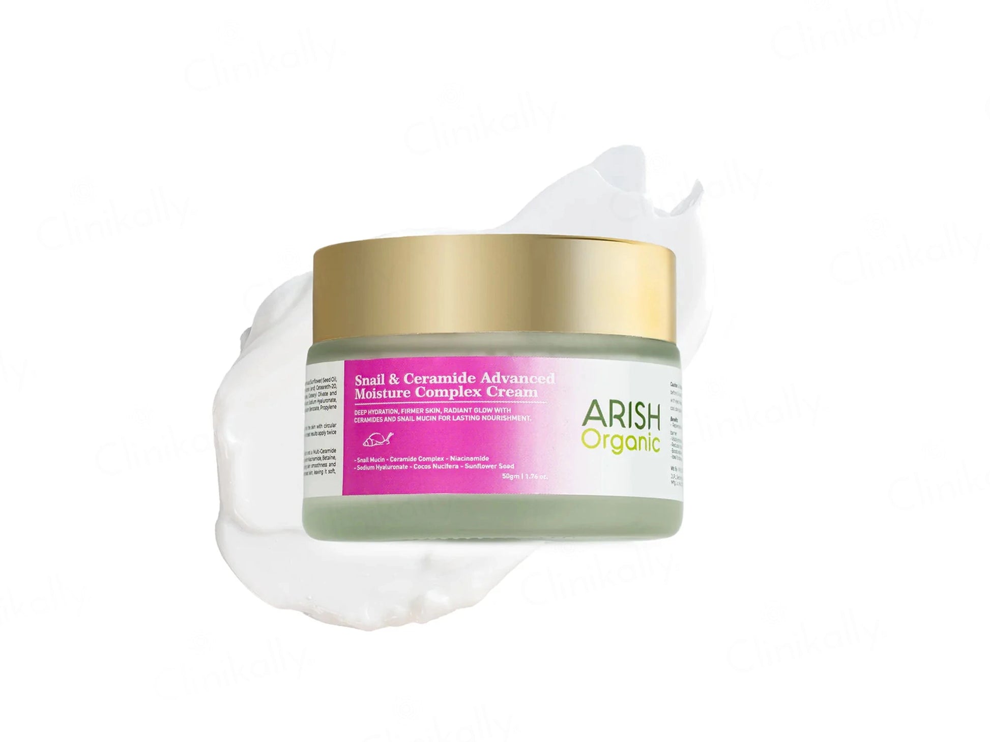 Arish Organic Snail and  Ceramide Advanced Moisture Complex Cream