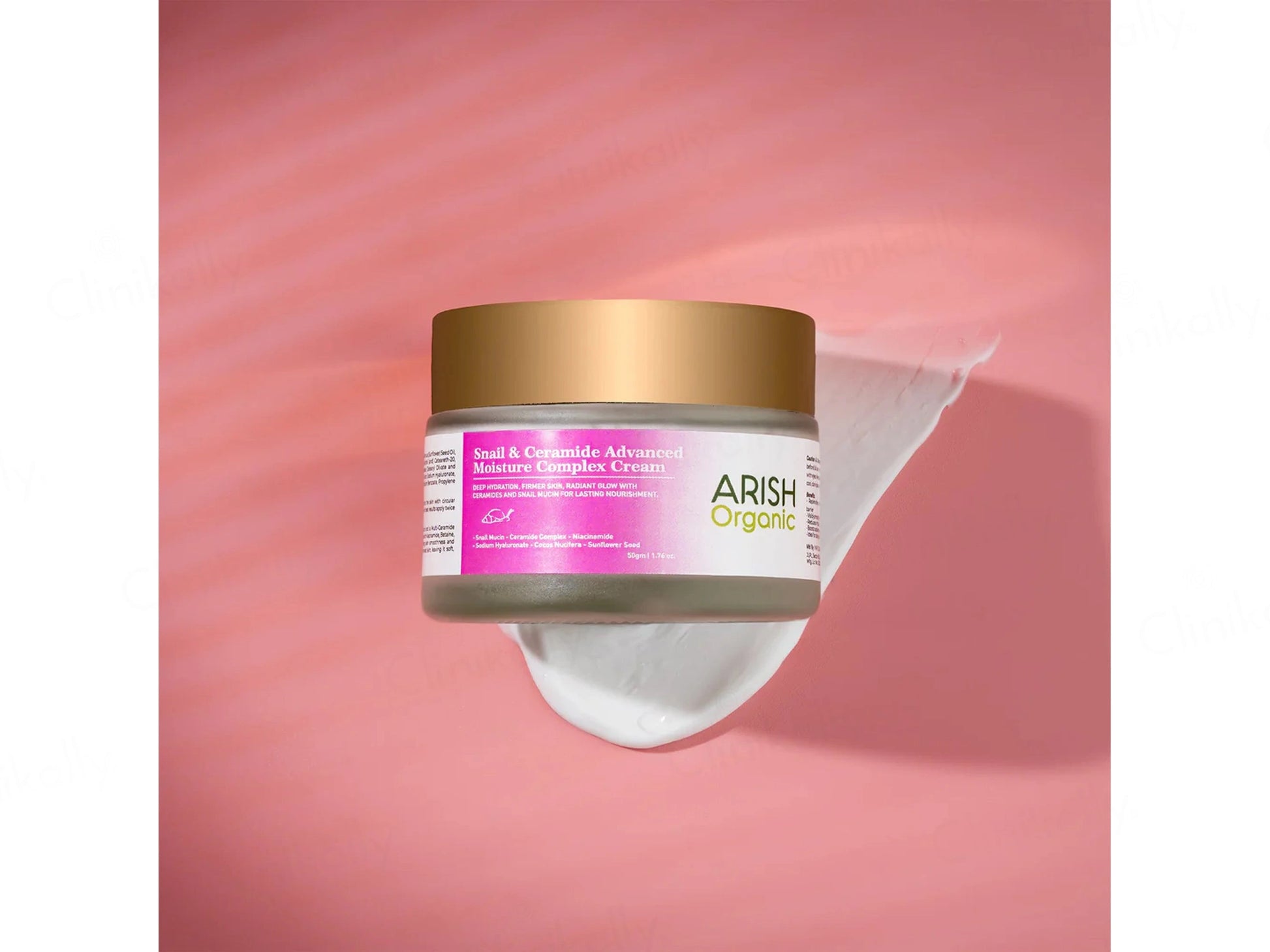 Arish Organic Snail and  Ceramide Advanced Moisture Complex Cream