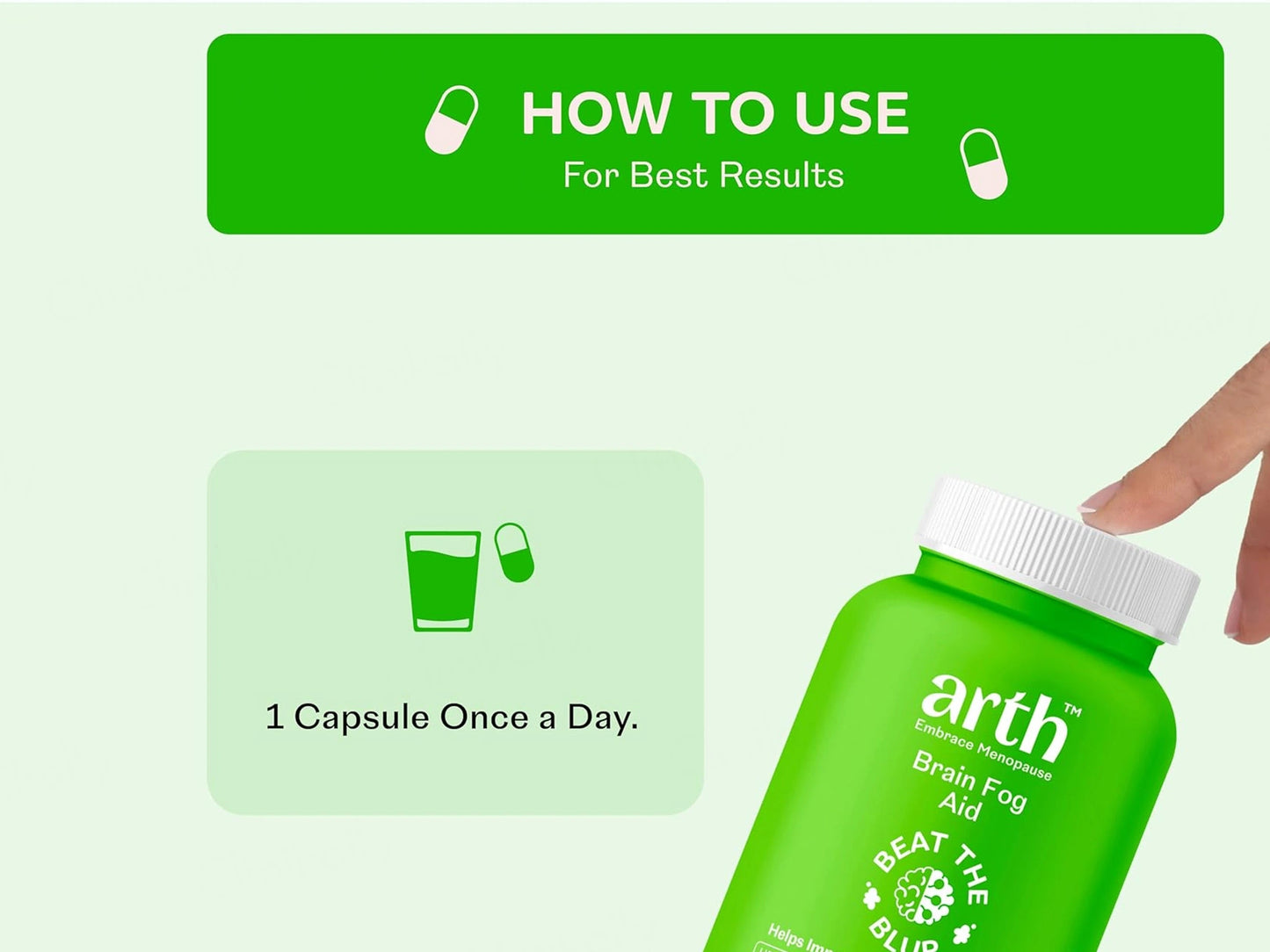 Arth Brain Fog Aid Health Supplement Capsule For Women