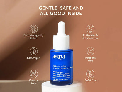Asaya 2 Percent Kojic Acid  1 Percent Alpha Arbutin Face Serum