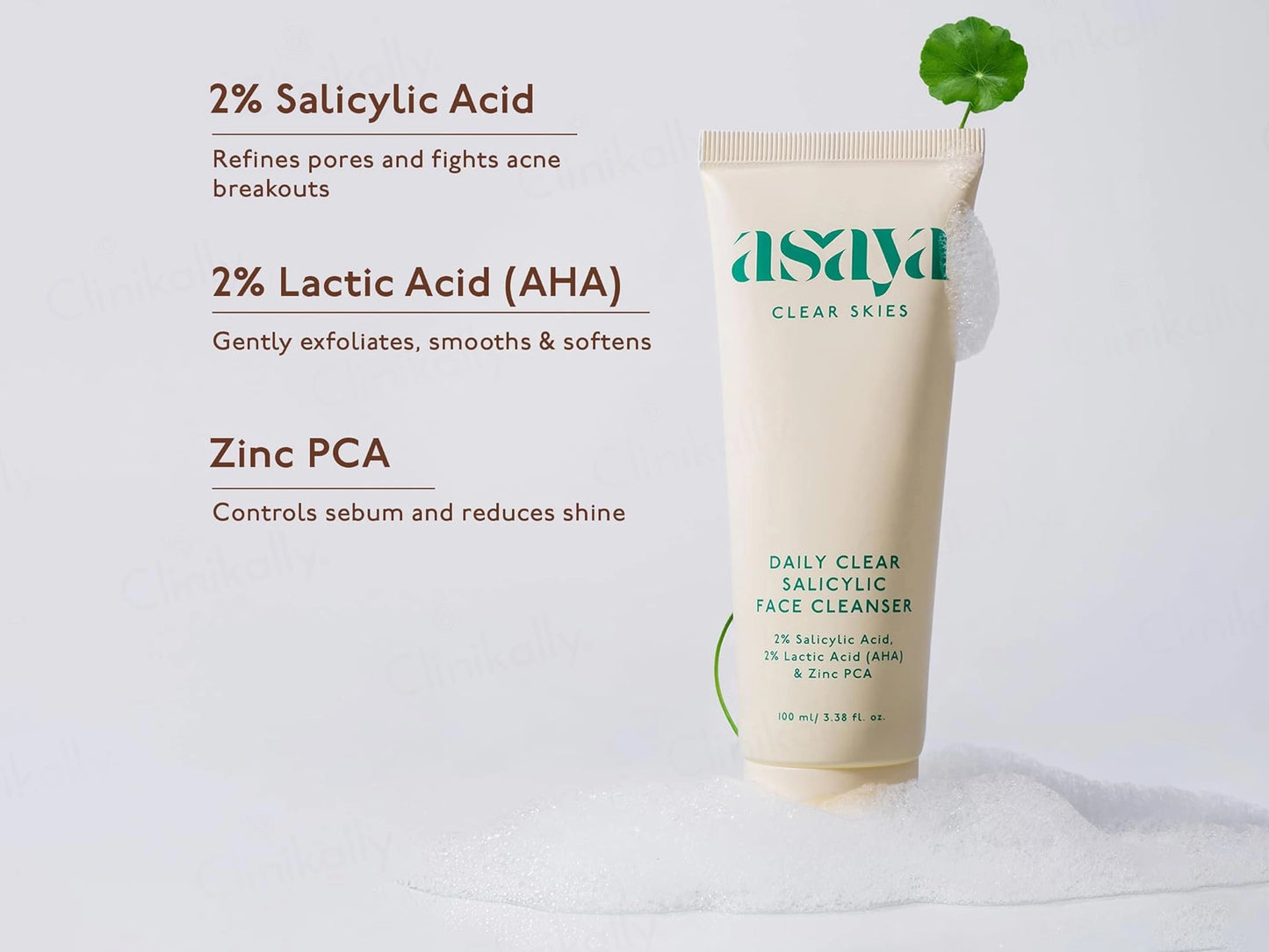 Asaya Daily Clear 2 Percent Salicylic Acid Face Cleanser