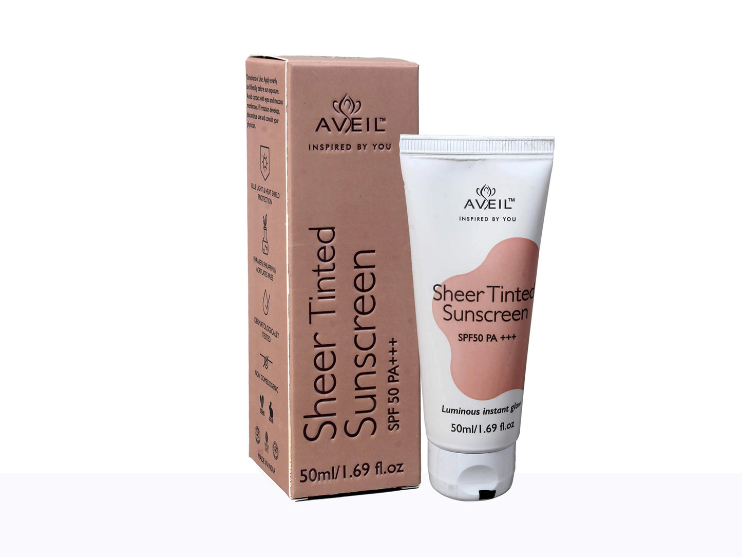 Aveil Sheer Tinted Sunscreen SPF 50 PA