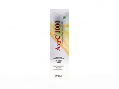 AvyC 1000 Vitamin C Effervescent Tablet - Delicious Orange Flavour