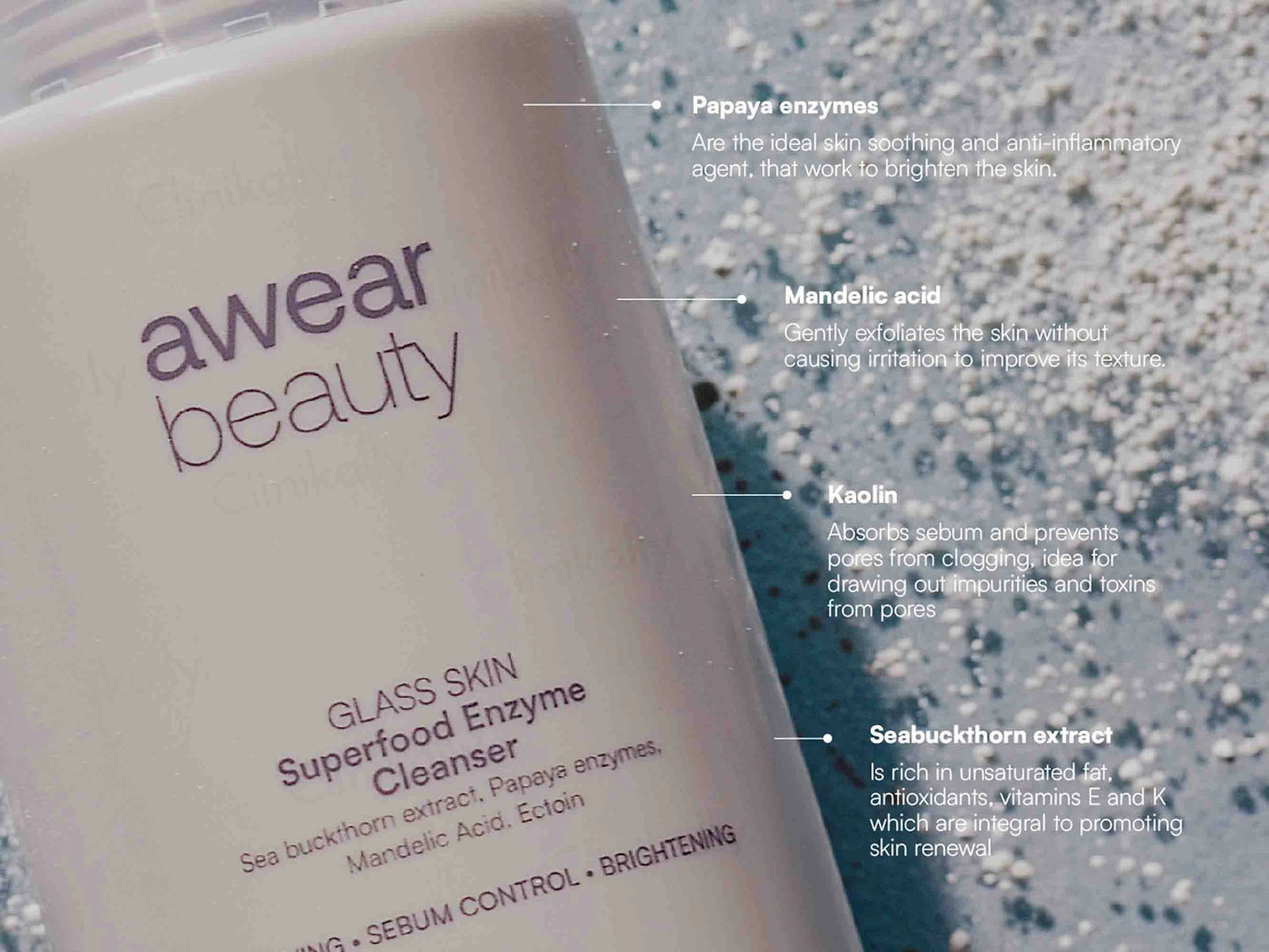 Awear Beauty Glass Skin Superfood Enzyme Cleanser