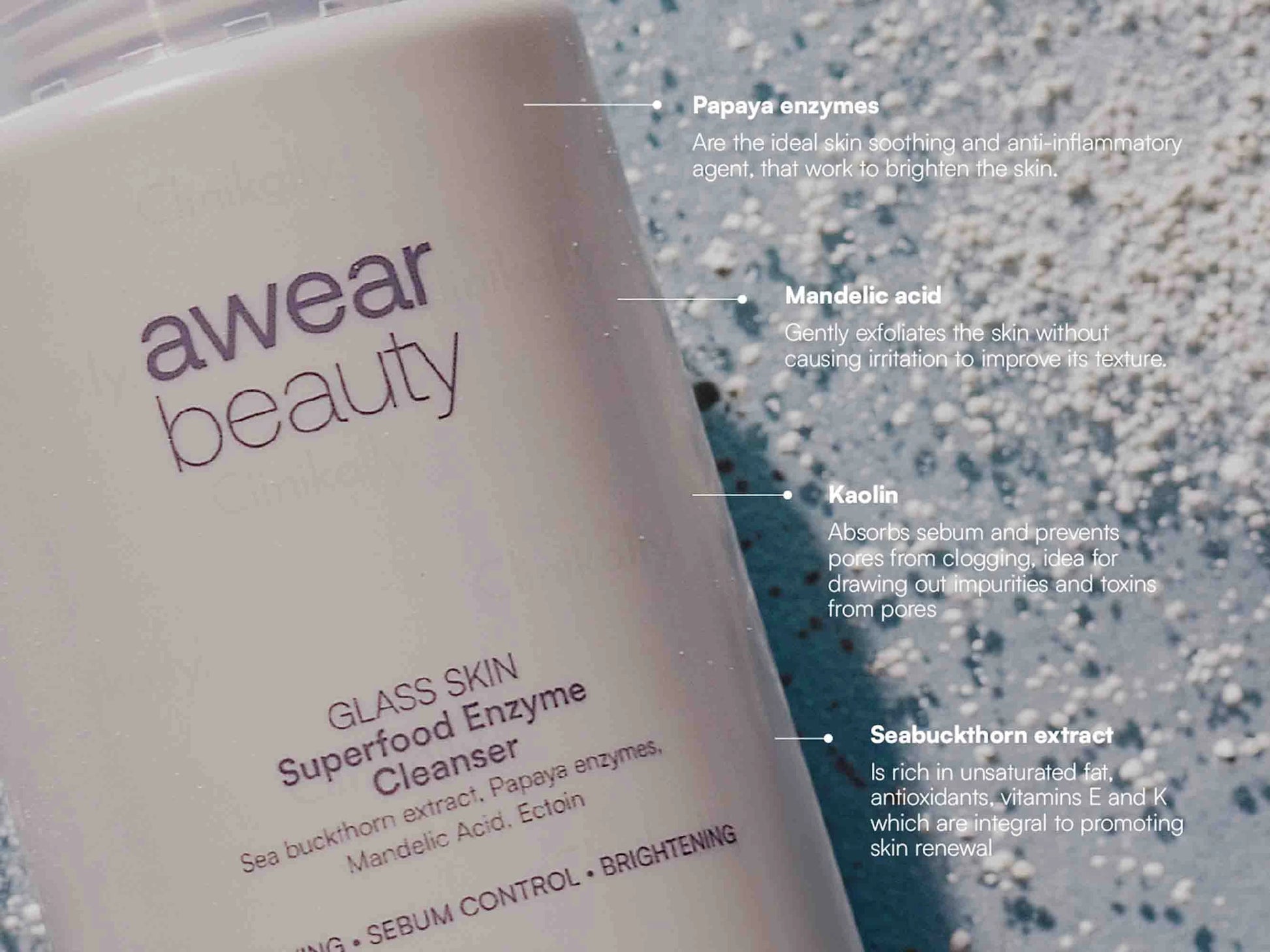 Awear Beauty Glass Skin Superfood Enzyme Cleanser