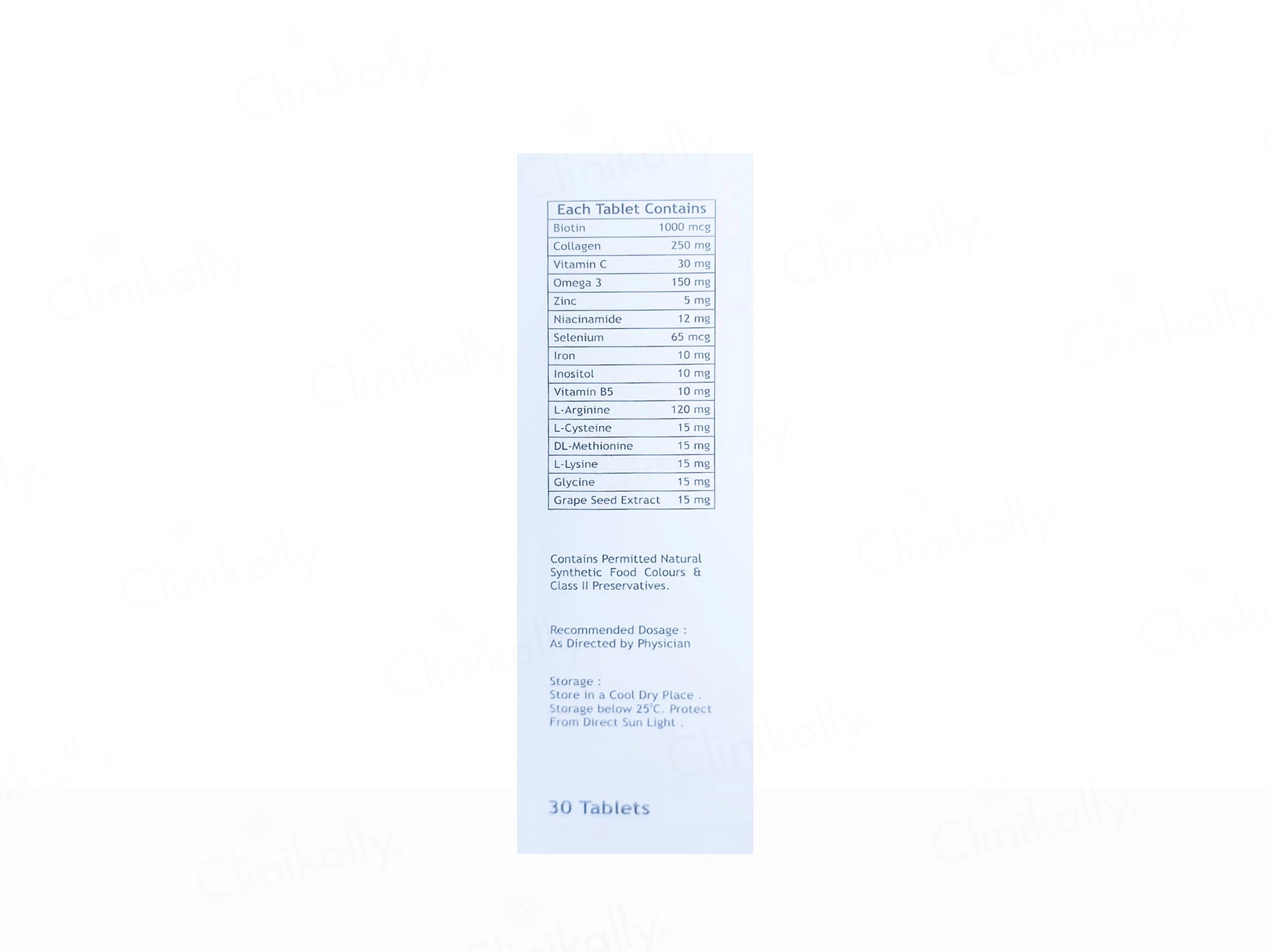 Azelia Biotin and  Collagen Supplement Tablet