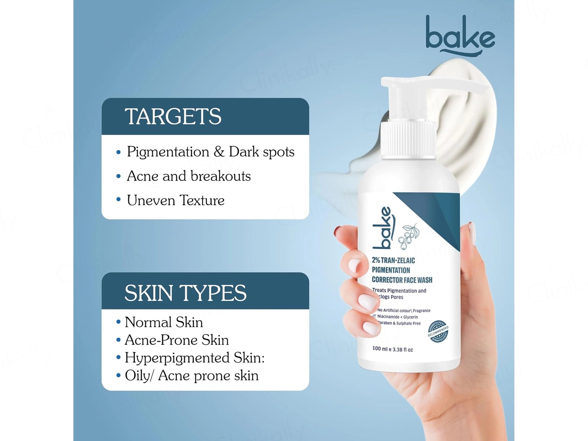 BAKE 2 Percent Trans-Zelaic Pigmentation Corrector Face Wash