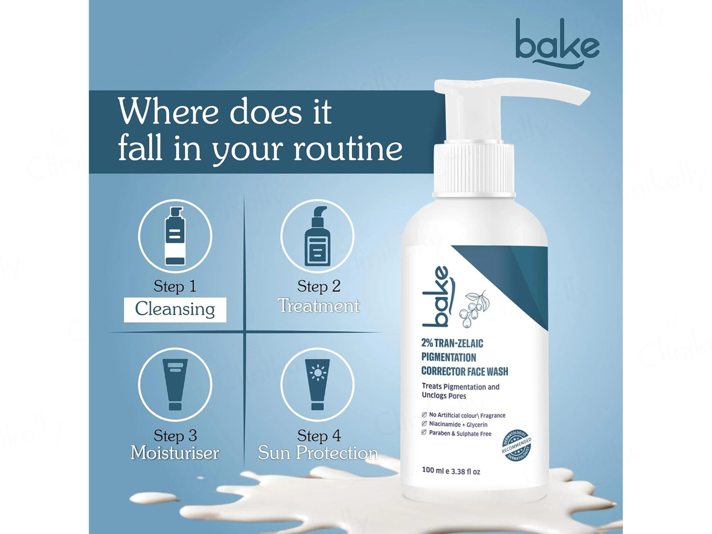 BAKE 2 Percent Trans-Zelaic Pigmentation Corrector Face Wash