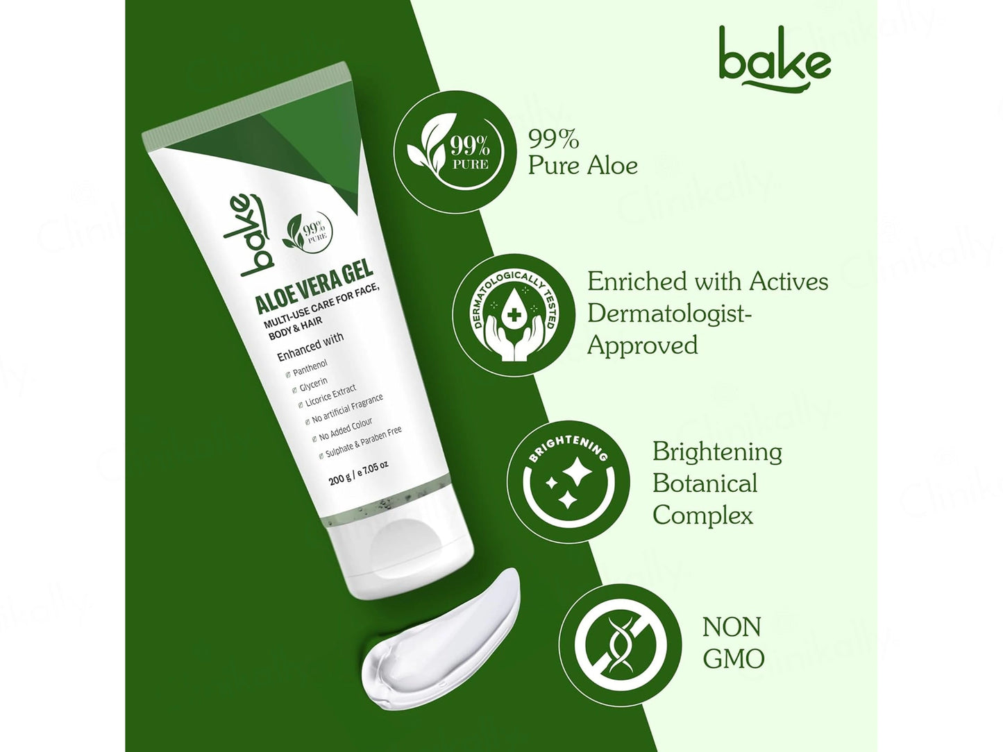 BAKE 99 Percent Pure Multi-Use Aloe Vera Gel
