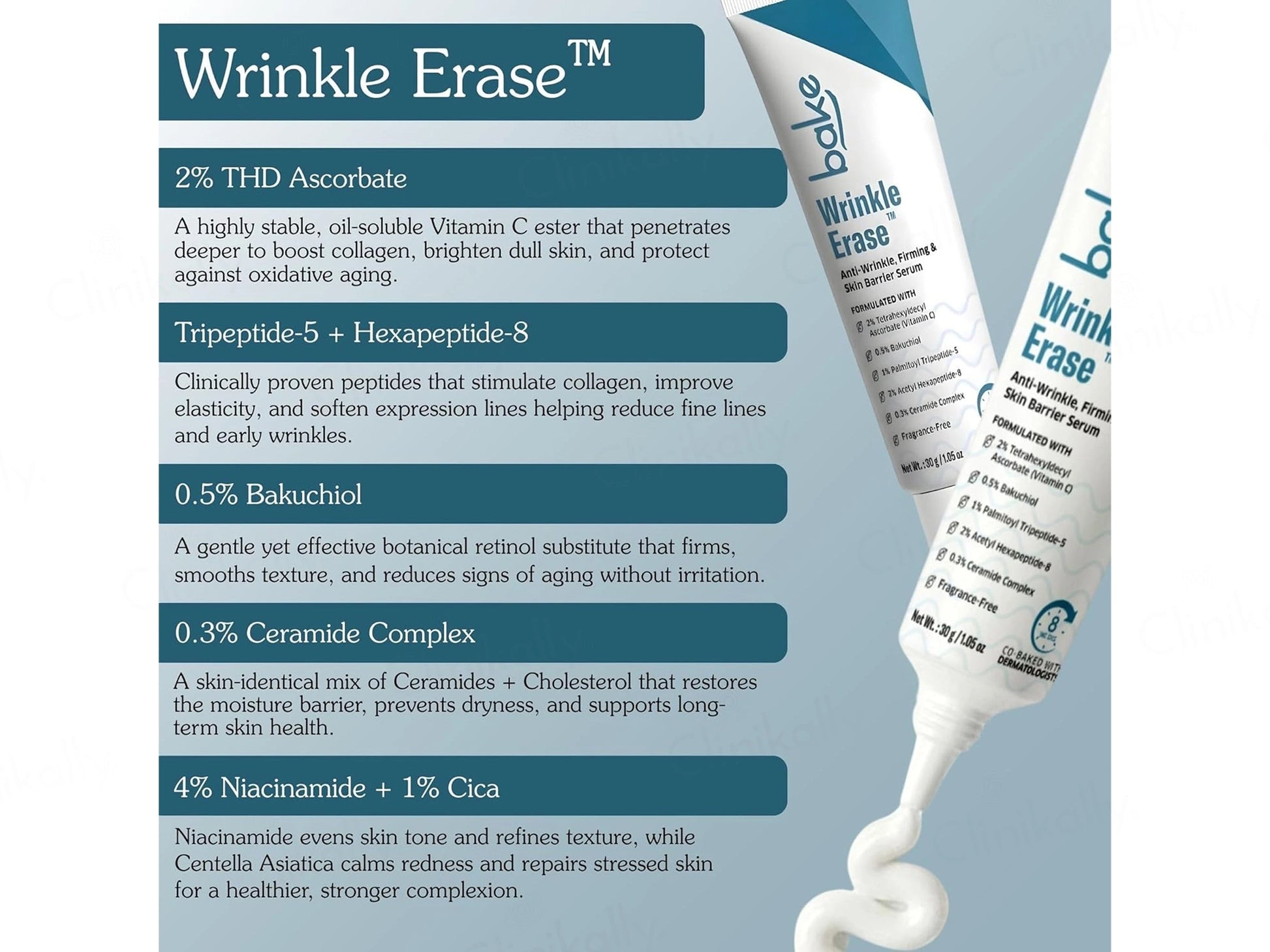 BAKE Wrinkle Erase Anti-Wrinkle, Firming and  Skin Barrier Serum