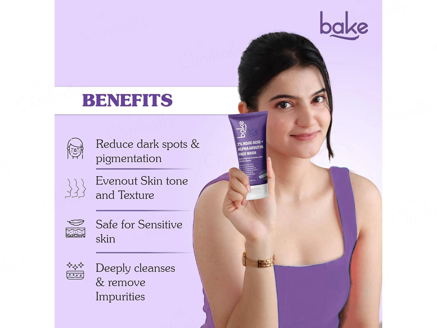 Bake 2 Percent Kojic Acid  Alpha Arbutin Facewash
