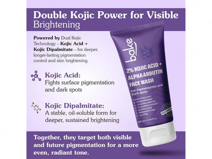 Bake 2 Percent Kojic Acid  Alpha Arbutin Facewash