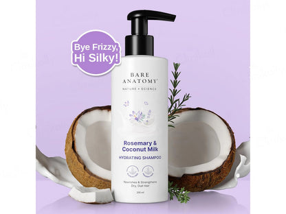 Bare Anatomy Rosemary and  Coconut Milk Hydrating Shampoo