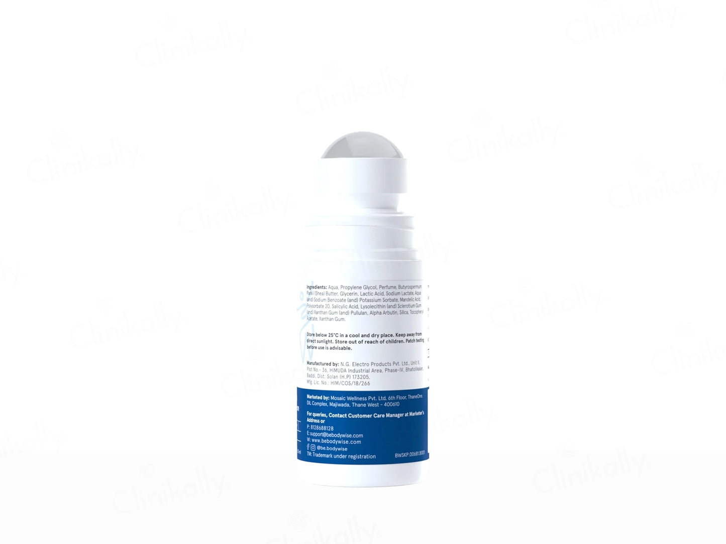 Be Bodywise 4 Percent AHA BHA Underarm Roll-On Aqua
