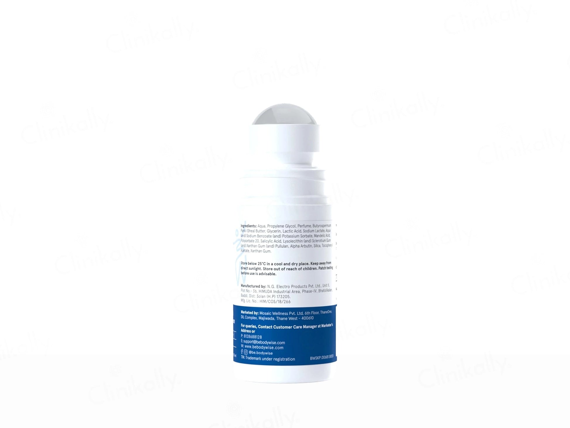 Be Bodywise 4 Percent AHA BHA Underarm Roll-On Aqua
