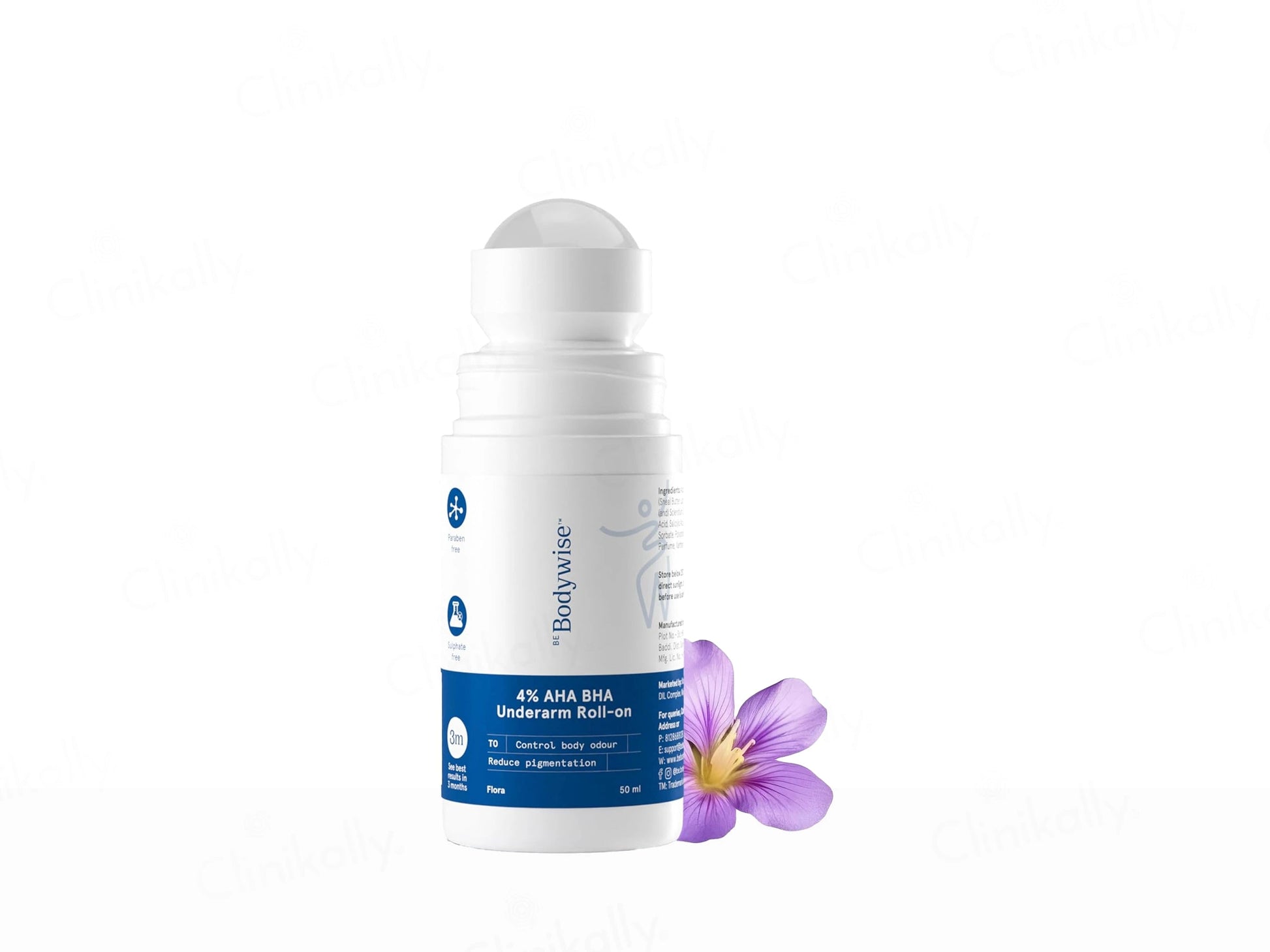 Be Bodywise 4 Percent AHA BHA Underarm Roll-On Flora