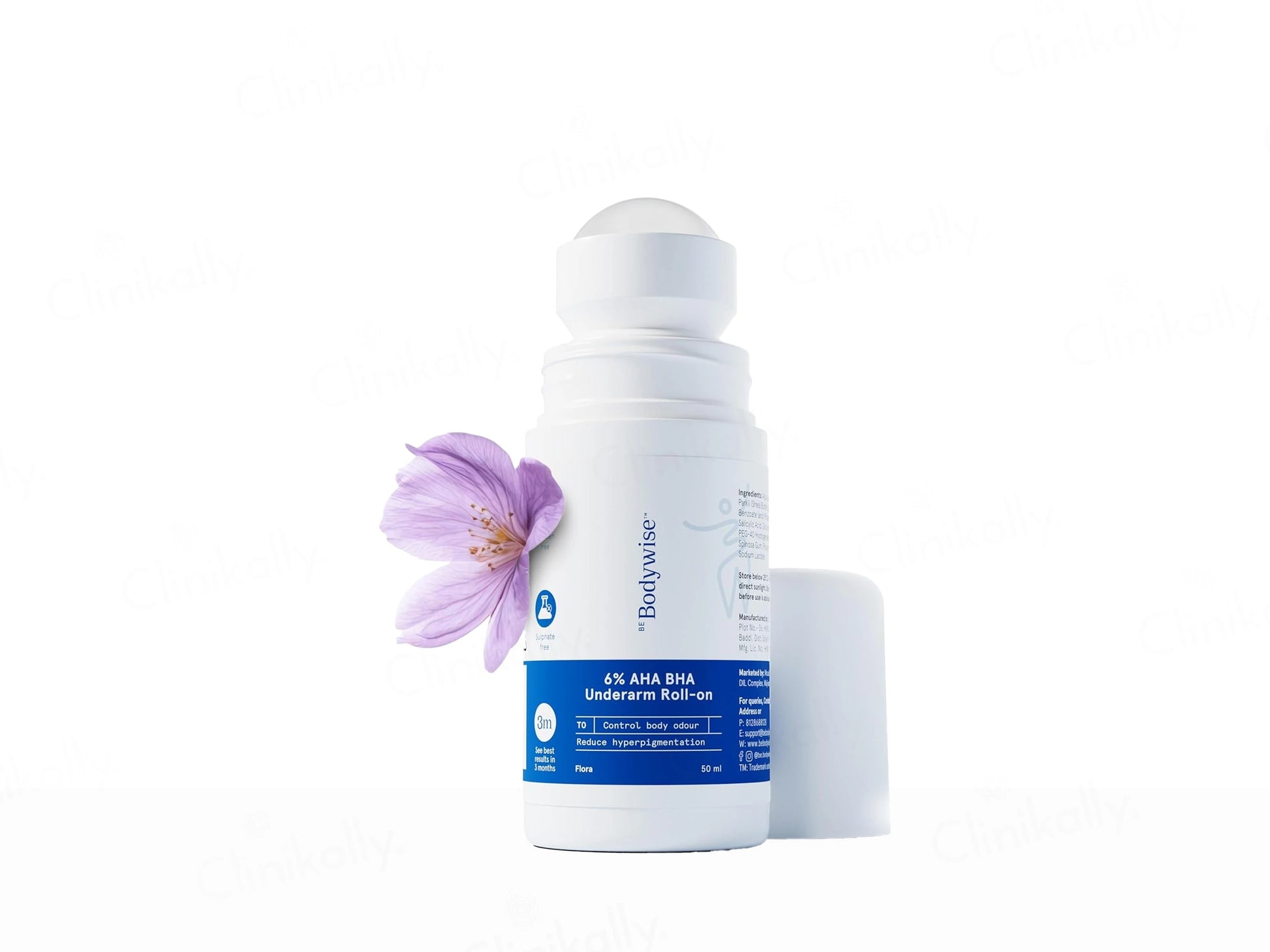 Be Bodywise 6 Percent AHA BHA Underarm Roll-On Flora