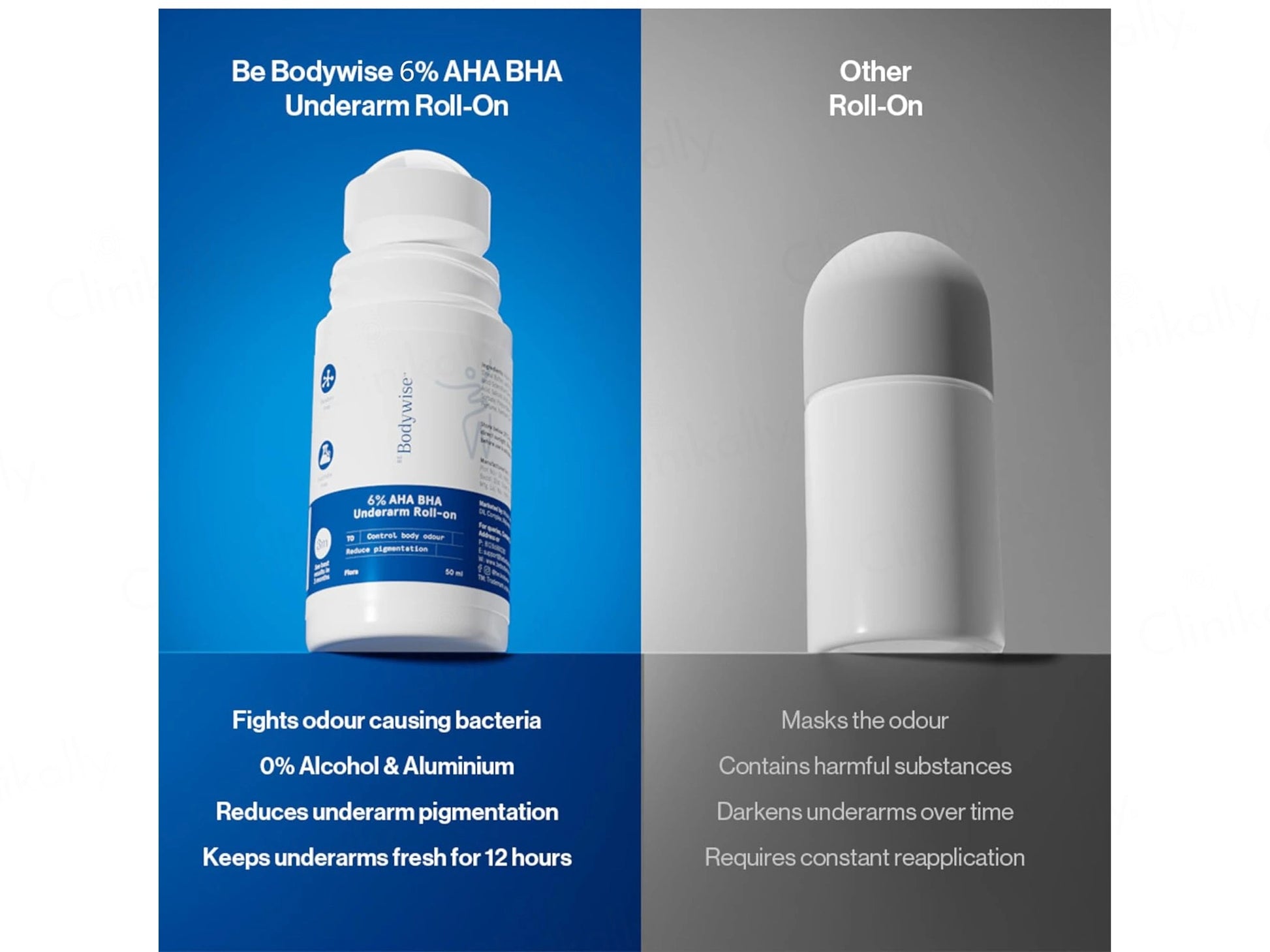 Be Bodywise 6 Percent AHA BHA Underarm Roll-On Flora