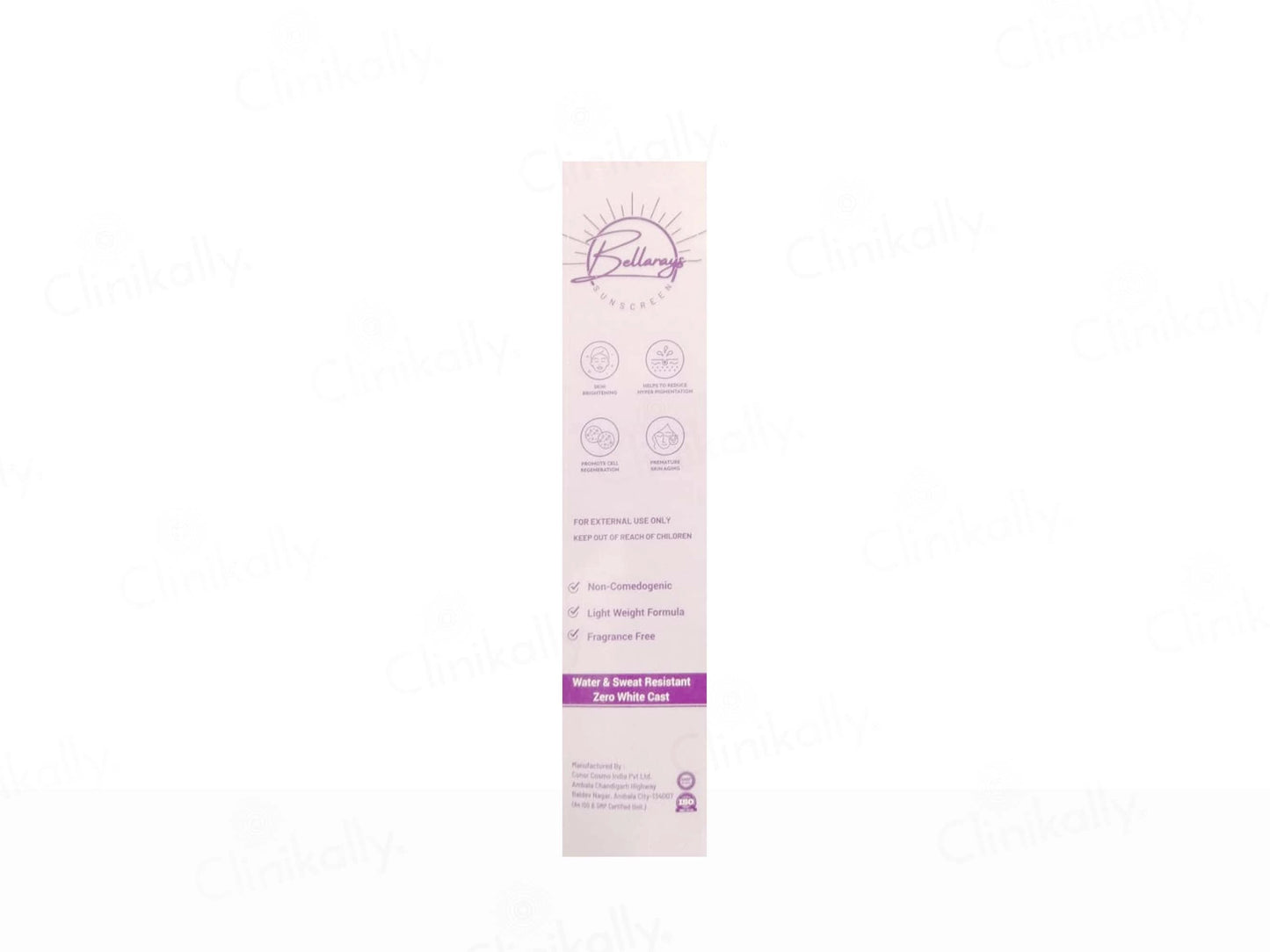 Bellacos Healthcare Bellarays Glutathione Sunscreen SPF 50 PA