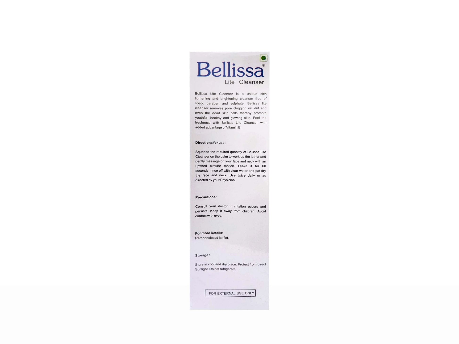 Bellissa Lite Brightening and  Lightening Face Cleanser