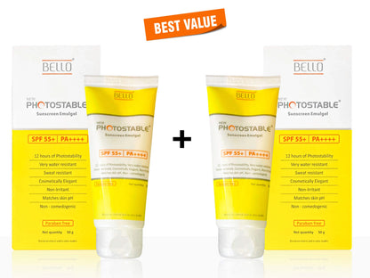 Bello New Photostable Sunscreen Emulgel SPF 55 PA