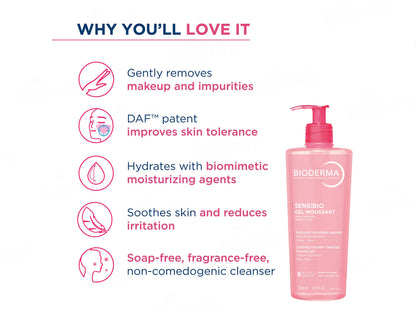 Bioderma Sensibio Gel Moussant Soothing Micellar Cleansing Foaming Gel