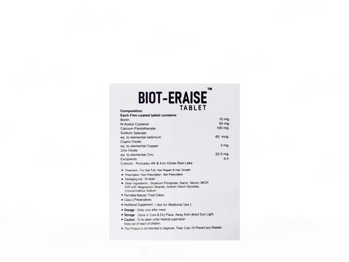 Biot Eraise Hair Growth Tablet