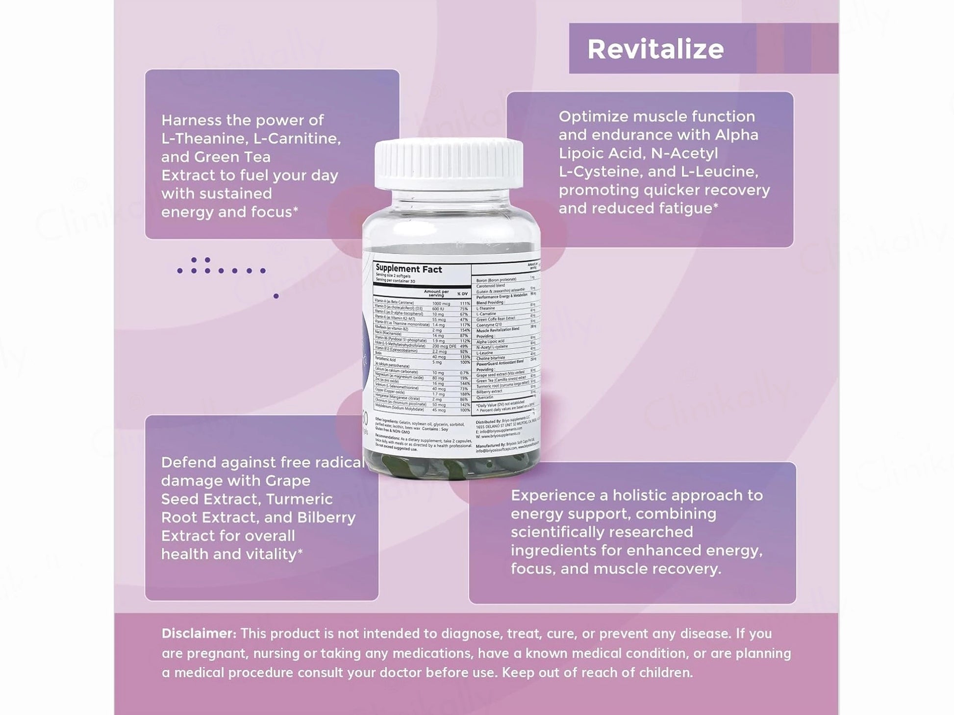 Briyo All Around Revitalize Dietary Supplement Capsule