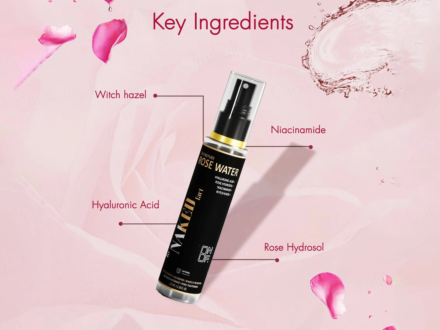 By Naked Fact Devinepure Pore Tightening and  Cleansing Rose Water