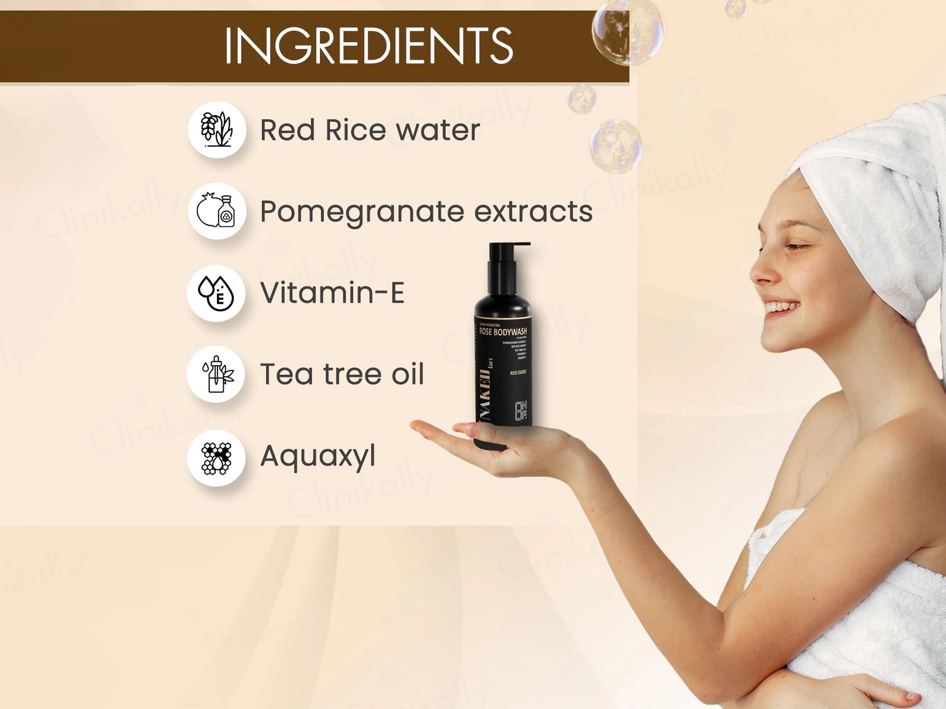 By Naked Fact Ultra Hydrating and  Exfoliating Rose Bodywash