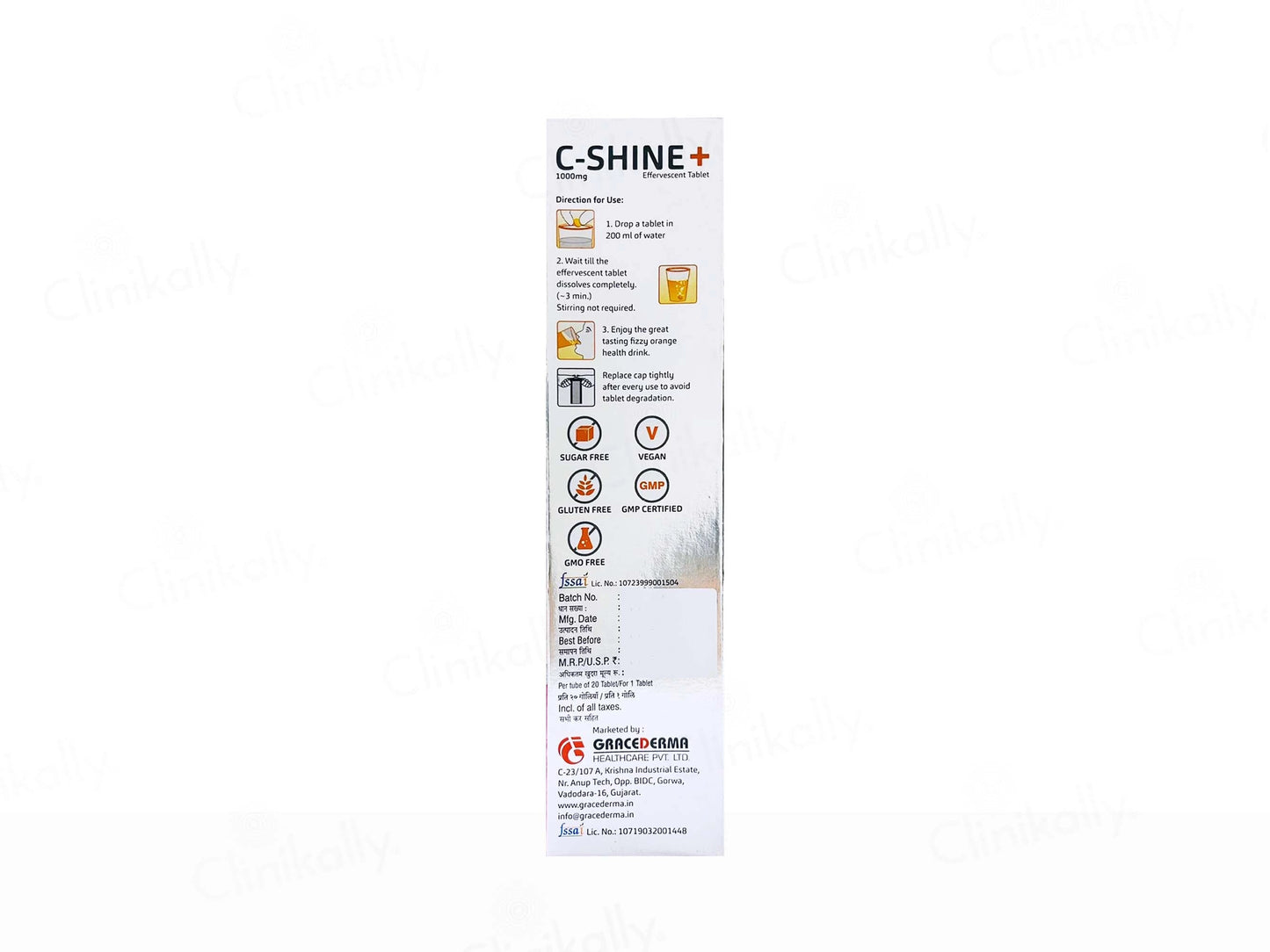 C-Shine 1000mg Effervescent Tablet - Orange Flavour