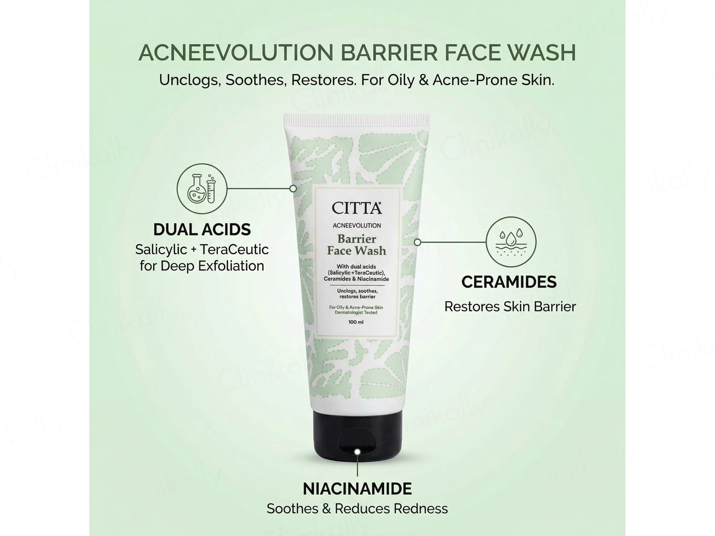 CITTA Acneevolution Barrier Face Wash For Oily and  Acne-Prone Skin