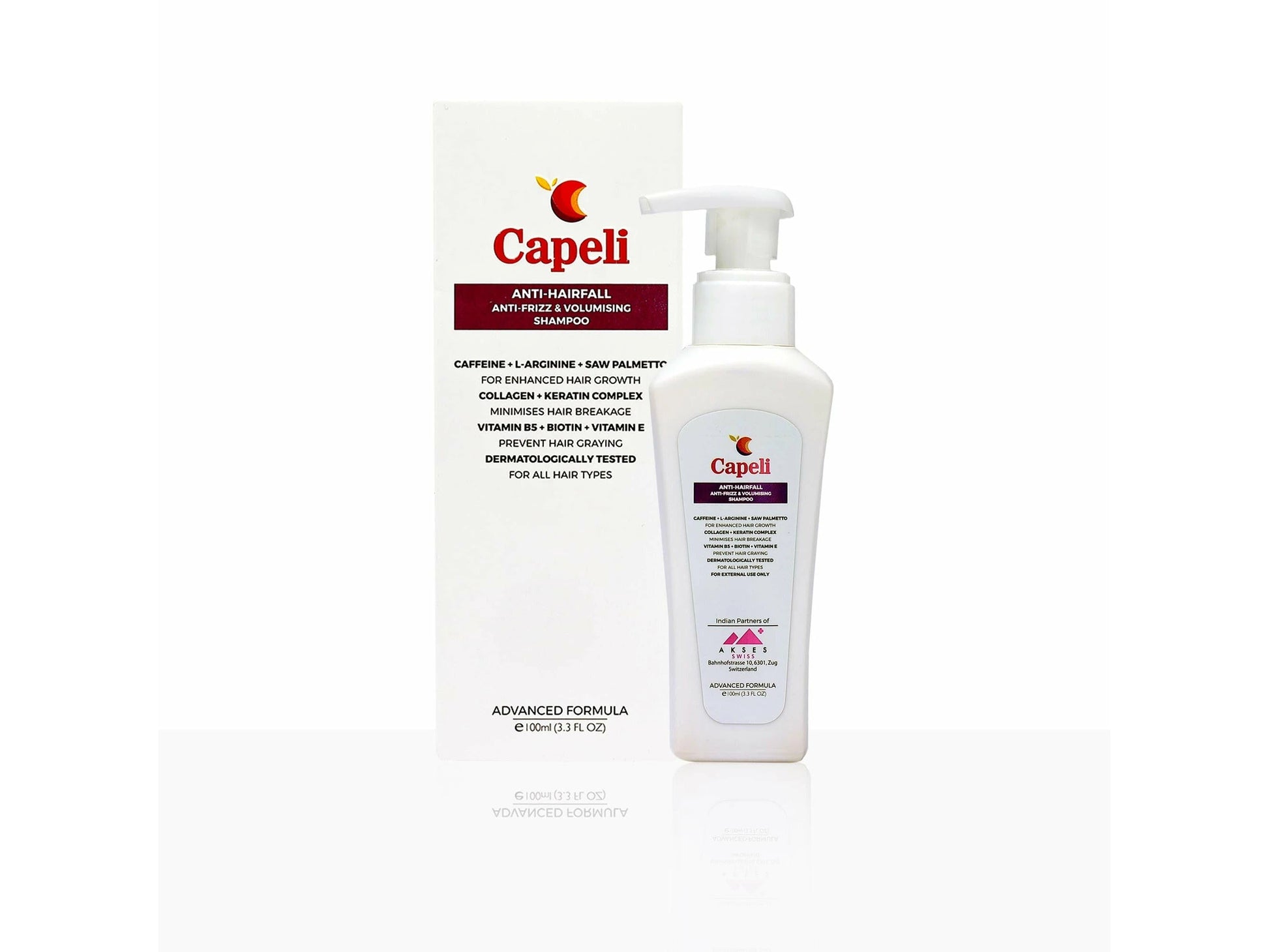 Capeli Anti-Hairfall Anti-Frizz and  Volumising Shampoo
