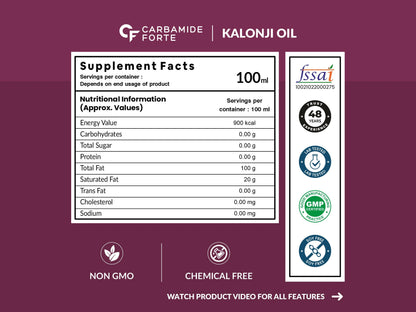 Carbamide Forte Cold Pressed Kalonji Oil For Hair Growth and  Skin