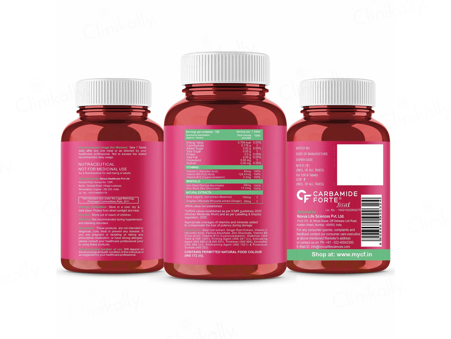Carbamide Forte Iron, Vitamin C, Zinc, Vitamin B12, Folic Acid Tablet