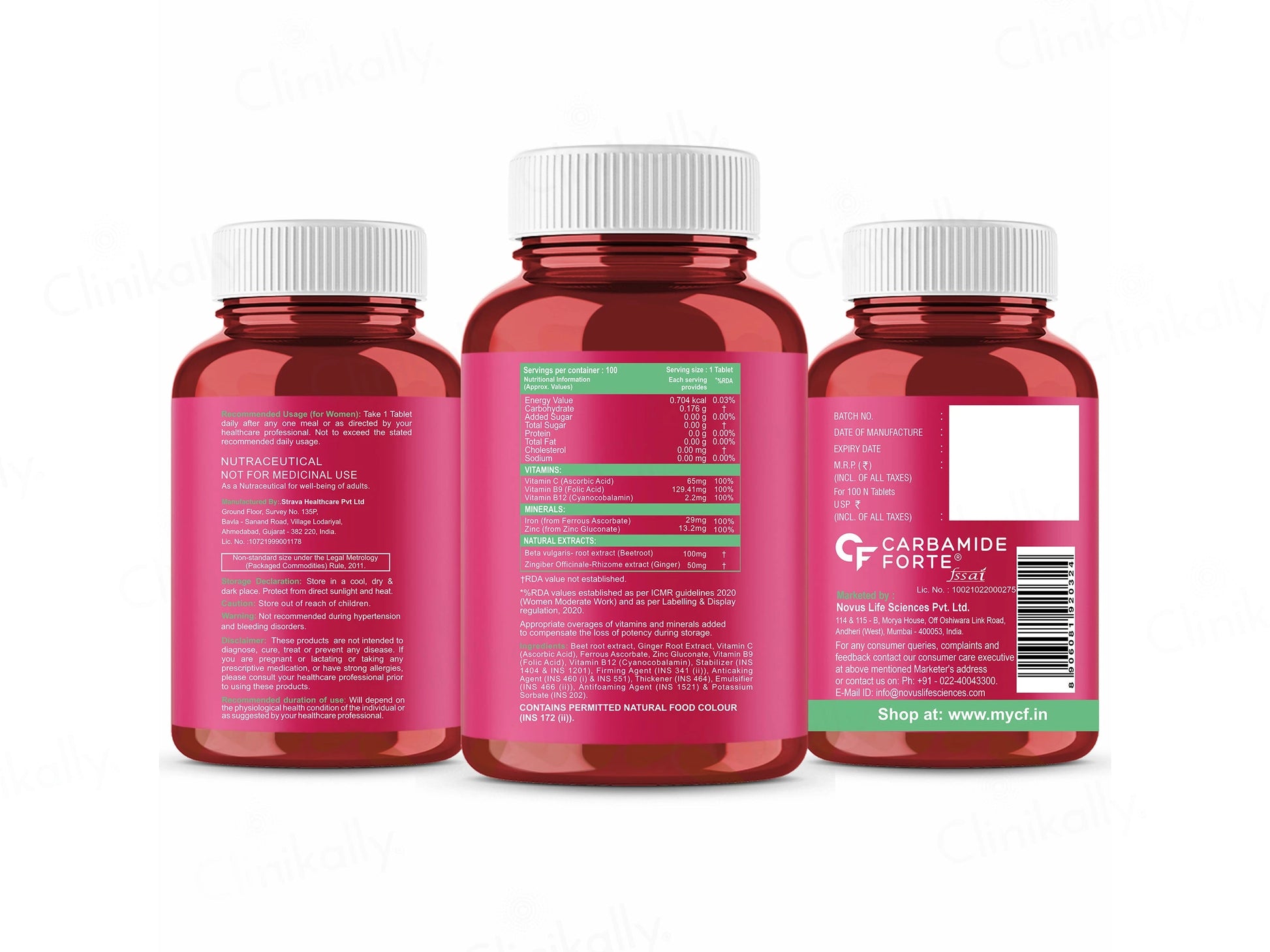 Carbamide Forte Iron, Vitamin C, Zinc, Vitamin B12, Folic Acid Tablet