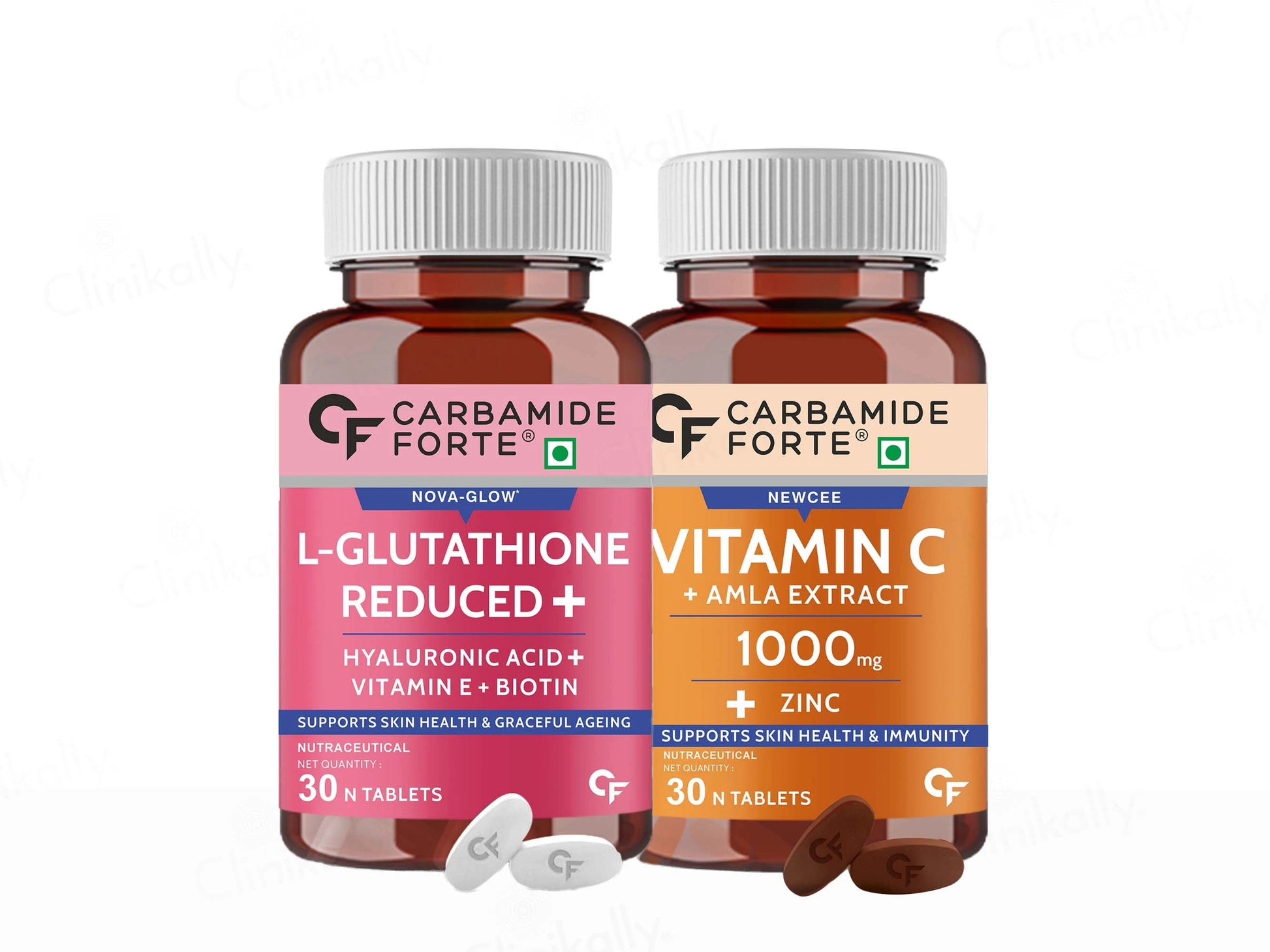 Carbamide Forte L-Glutathione  Vitamin C 1000mg Tablet Combo Pack