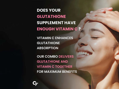 Carbamide Forte L-Glutathione  Vitamin C 1000mg Tablet Combo Pack