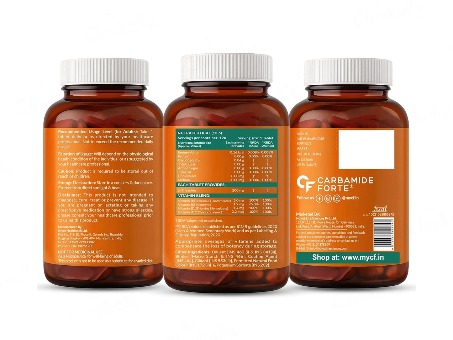 Carbamide Forte L-Theanine 200mg  Vitamin Blend Tablet