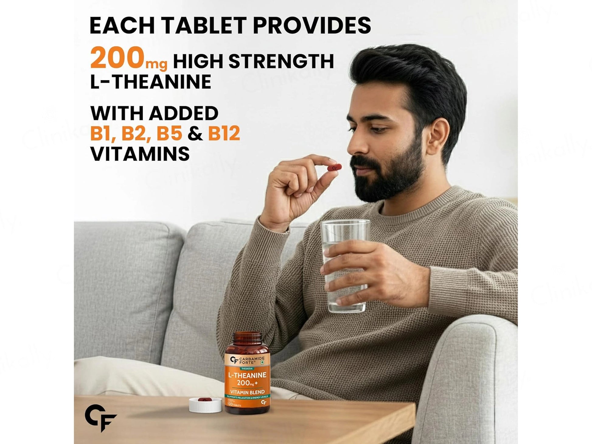 Carbamide Forte L-Theanine 200mg  Vitamin Blend Tablet